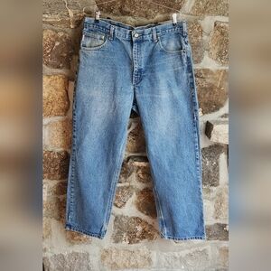 Carhartt Men's Relaxed Fit B160 DST Straight Leg Blue Jeans 38x30